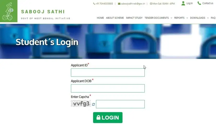 WB Sabooj Sathi Student Login