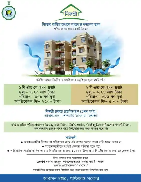 West Bengal Nijashree Housing Scheme Apply